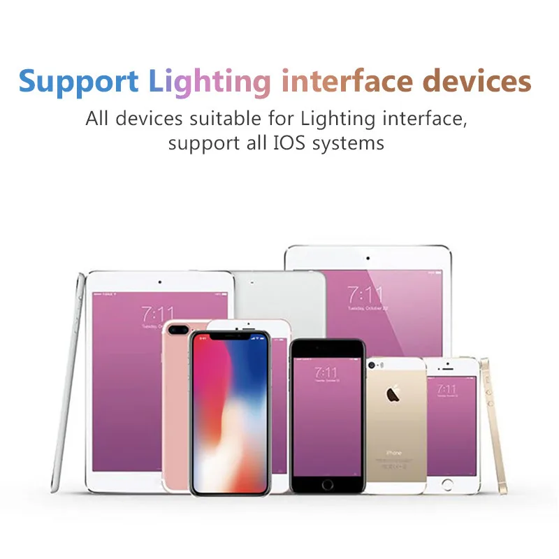 Аудиоадаптер с двойным освещением для IPhone 7 8 X XS MAX XR 11 12 зарядка наушников Aux 2 в 1
