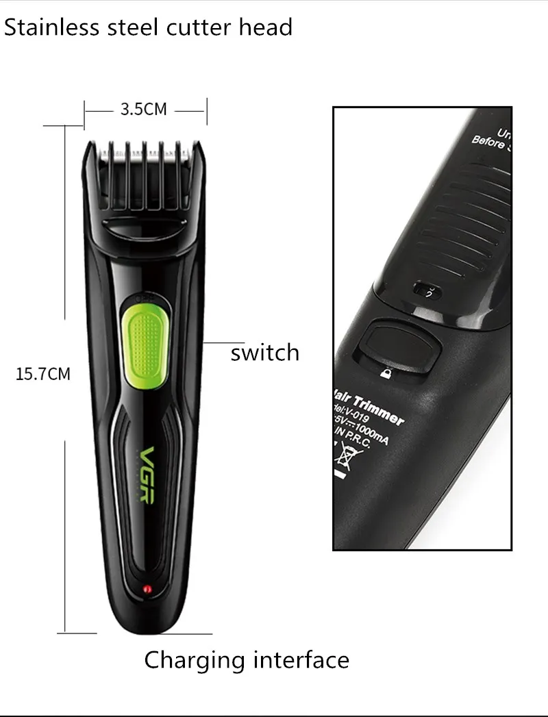 VGR Electric Hair Clipper Rechargeable Shave Professional Trimmer Cordless Men's Cutting Machine Beard Trimer | Бытовая техника