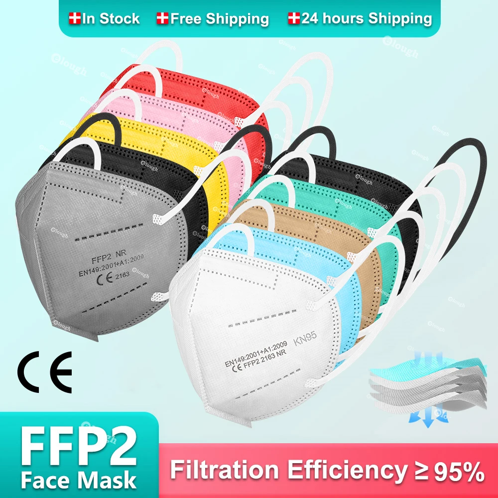 Респираторная маска KN95 для лица FFP2 Mascarilla FPP2 Homologada 5-слойная FP2 от пыли FFP 2 ffp2mask