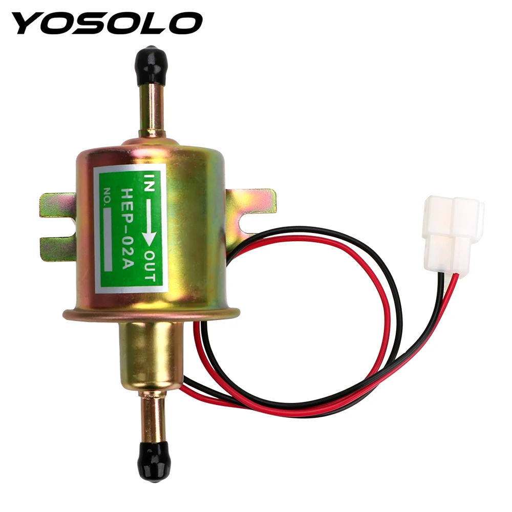 

YOSOLO HEP-02A Электрический бензиновый насос низкого давления 12 В для автомобиля, карбюратора, мотоцикла, вездехода, топливного насоса, болтовог...