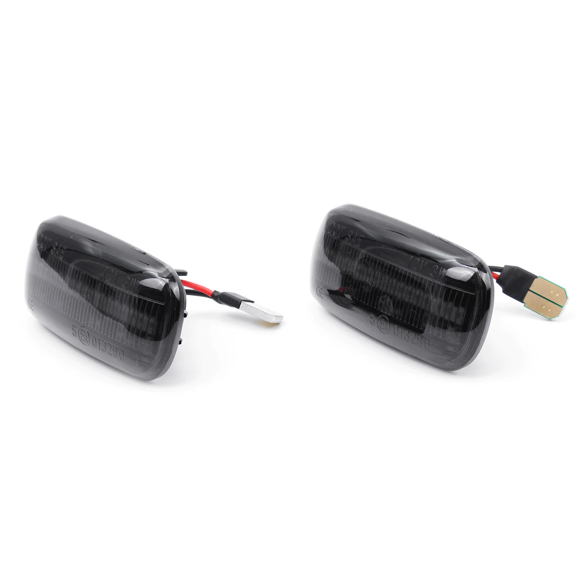 Black 2pcs Car LED Side Marker Light Turn Signal Indicator Lamps Amber For Audi A3 S3 8P A4 S4 RS4 B6 B7 B8 A6 S6 RS6 C5 C7 - Испускаемый цвет: Black