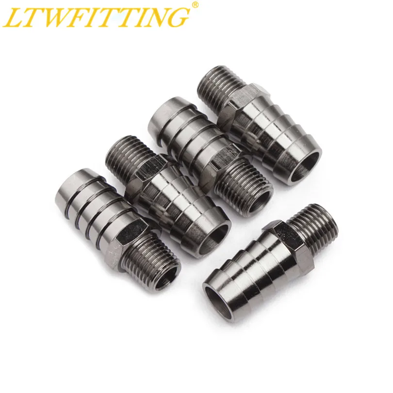 

LTWFITTING Black Nickel Plating Brass Fitting Coupler 5/8-Inch Hose Barb x 1/4-Inch Male NPT Adapter