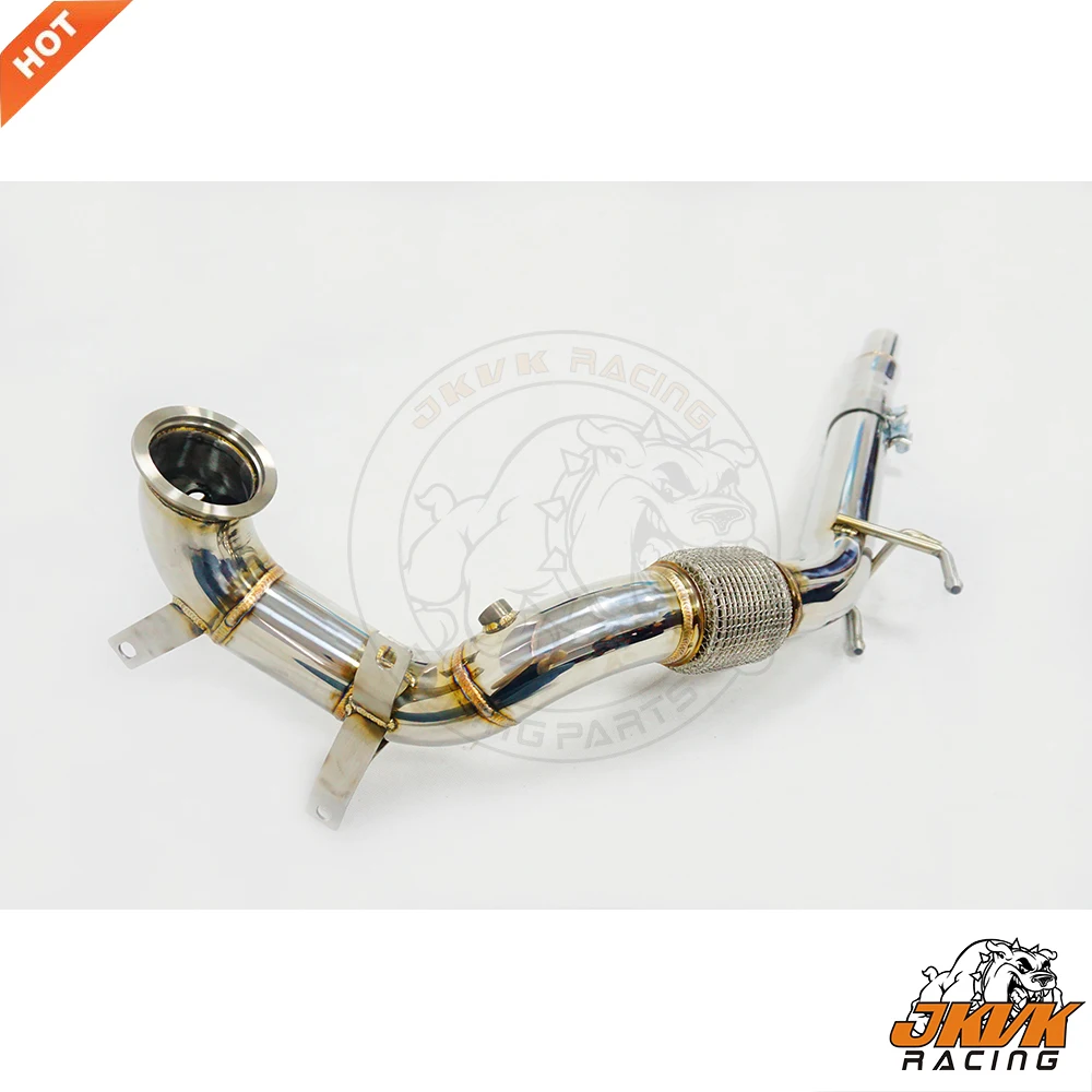 JKVK RACING 2.75'' Stainless Steel 304 Decat Downpipe For A3 8V 1.4 TFSI MK7 1.4 TSI  Leon 5F 2013-2017 FWD 180PS