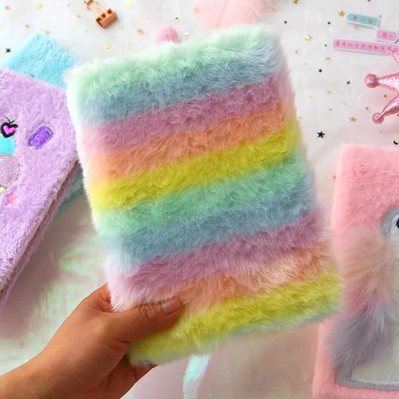 Радужные Фэнтези мягкие не образует катышки A5 Тетрадь милый кавайный дневник