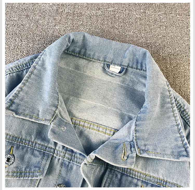 

2020 denim jacket men's spring and autumn new handsome men's cashmere casual clothes young student jacket men's clothing