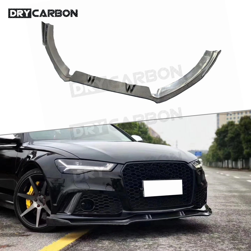 Передний спойлер из углеродного волокна фартук для Audi A7 RS7 2012 2018 автомобильный