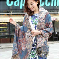 ethnic style scarf shawl soft scarfs oversized printing fashion fringe long cotton and linen scarf cloak all match new arrival