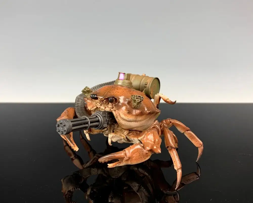 Фигурка-краб из неокрашенной смолы креативная Броня в стиле стимпанк | Игрушки и