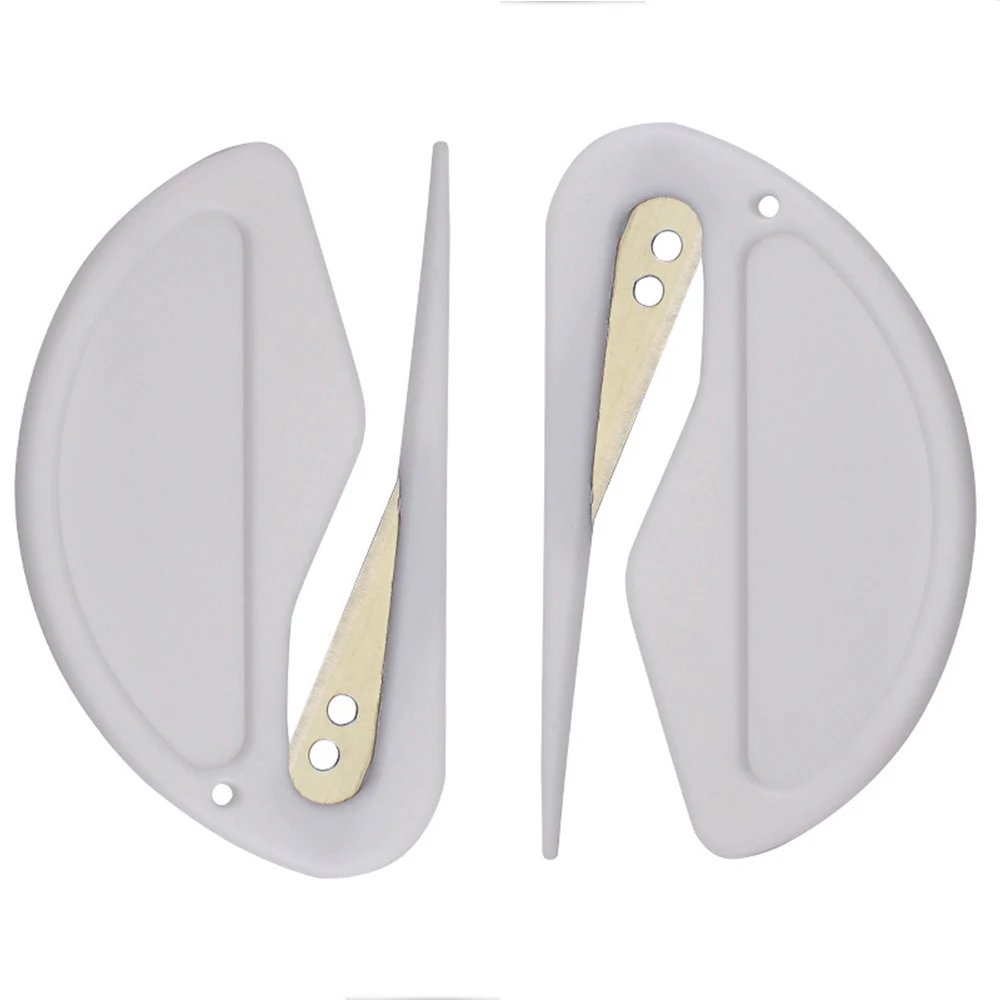 

2pcs/set Mini Sharp Letter Mail Envelope Opener Plastic Letter Opener Safety Papers Guarded Cutter Blade Office Equipment