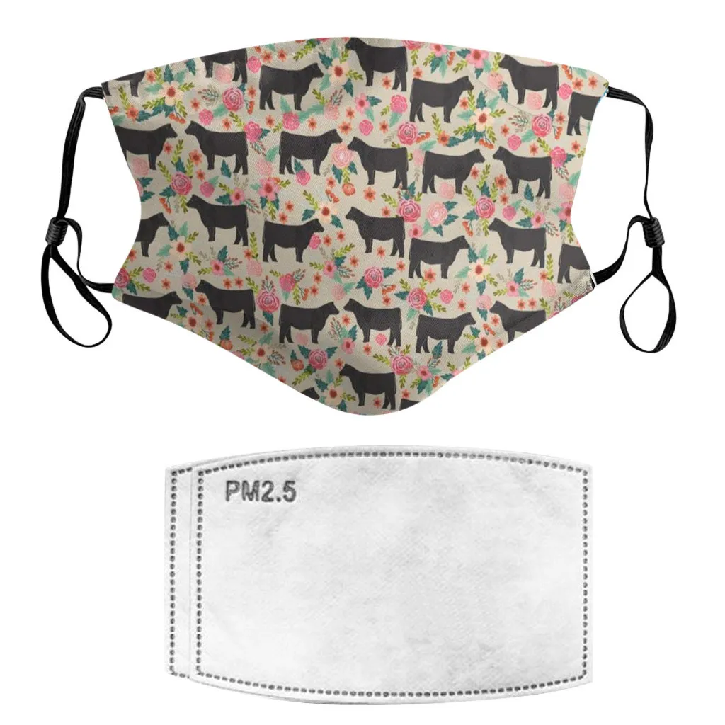 1PC Reusable Fabric Dust Masks Mouth Print Unisex Adult Washable Cartoon Mask Protective Face Anti with 2pc Filter | Аксессуары для