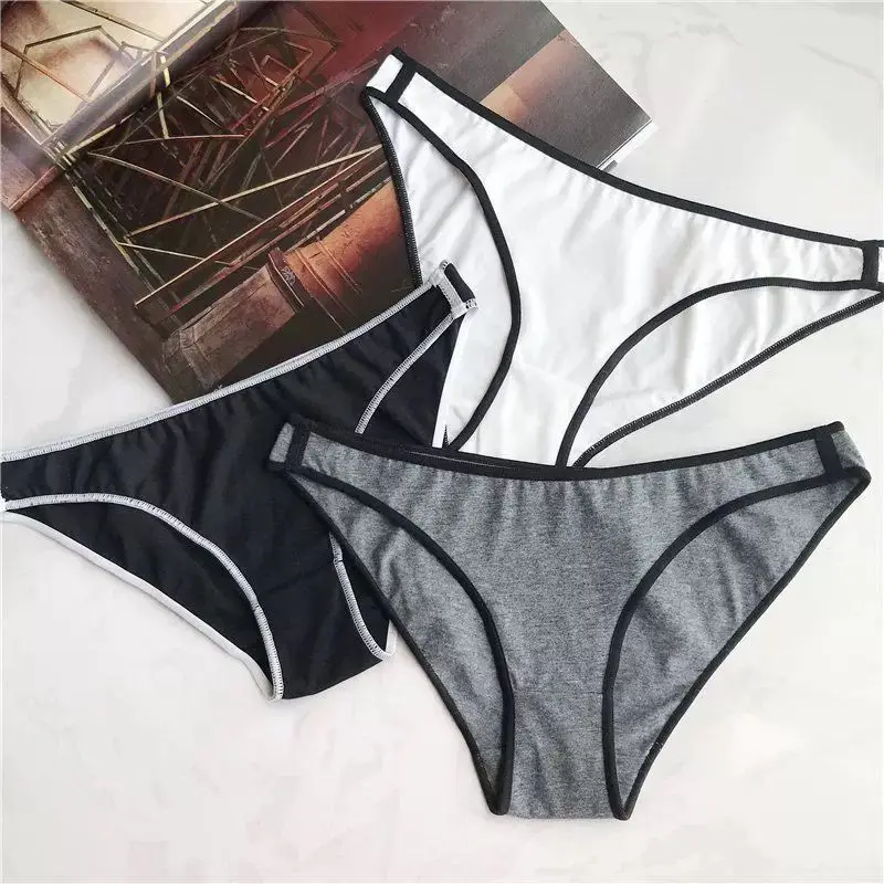 

3pcs/set Sexy Panties Women's Low Waist Underwear Cotton Female Lingerie Comfortable Briefs