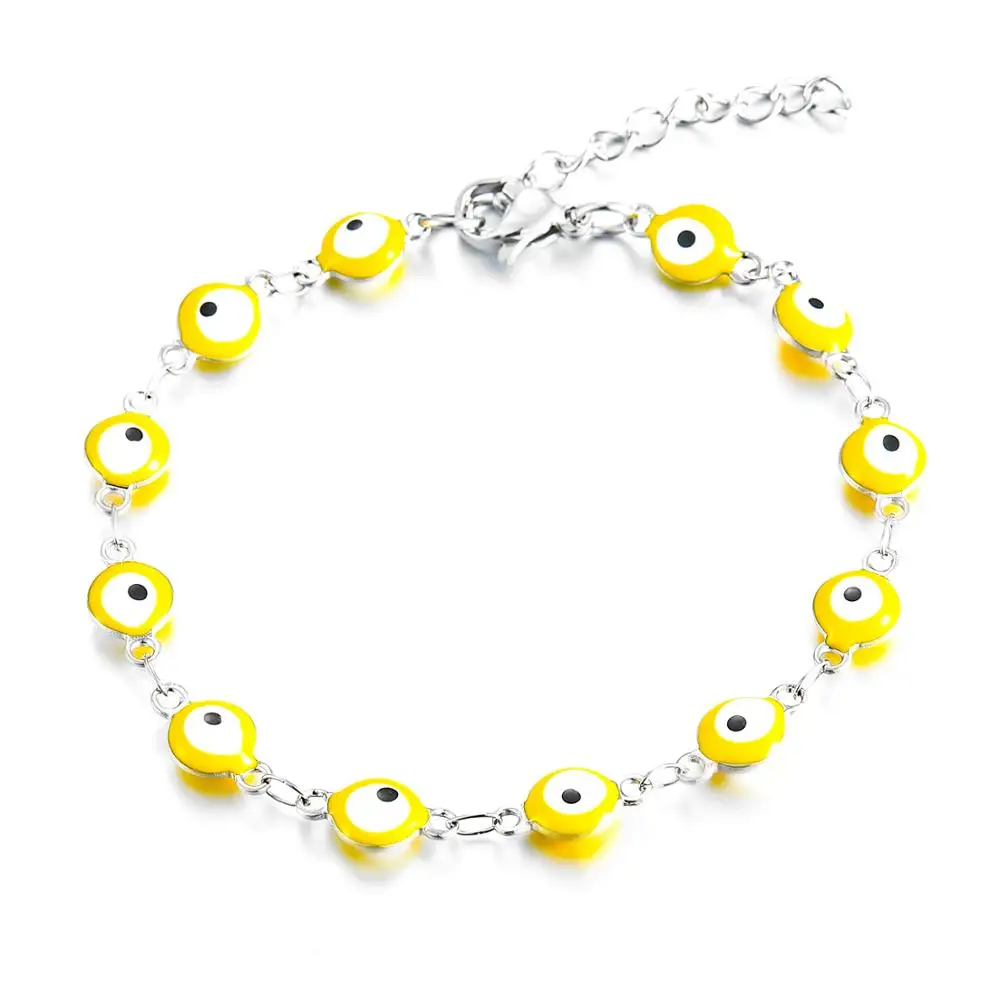 Браслет из нержавеющей стали с эмалью и бусинами женский браслет кулоном 6 мм