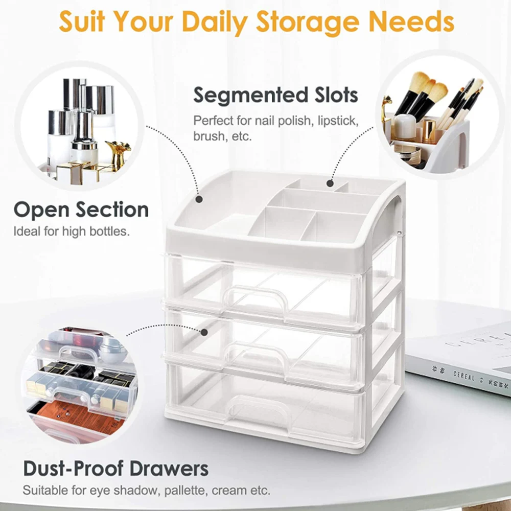 1Pcs Jewelry Container Make Up Case Makeup Brush Holder Organizers Box Organizer Drawers Cosmetic Storage Rack | Дом и сад