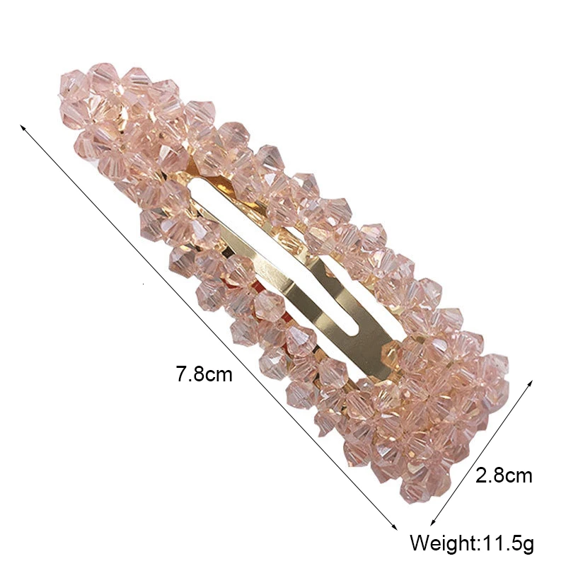 

Korean Crystal Pearl Hairpins Barrettes For Women Fashion Geometric Water Drop Rectangle Girl Hair Accessories Headwear Hairgrip