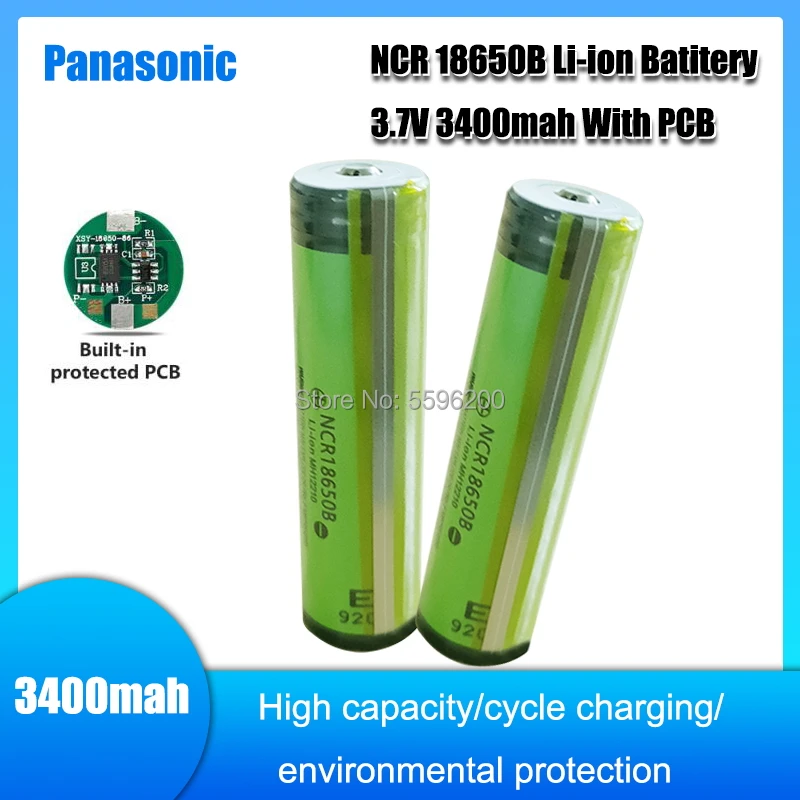 Panasonic 100% оригинал Защищенный 18650 NCR18650B 3 7 V перезаряжаемая литий ионная батарея с
