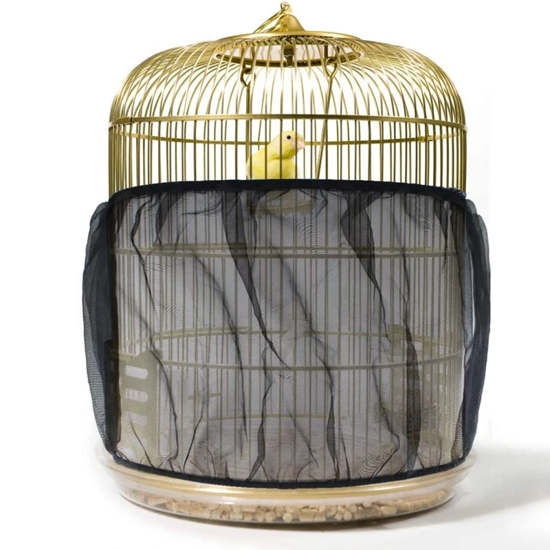 2 шт. клетка для птиц Ловца семян защита попугая сетчатый чехол эластичный Мягкая
