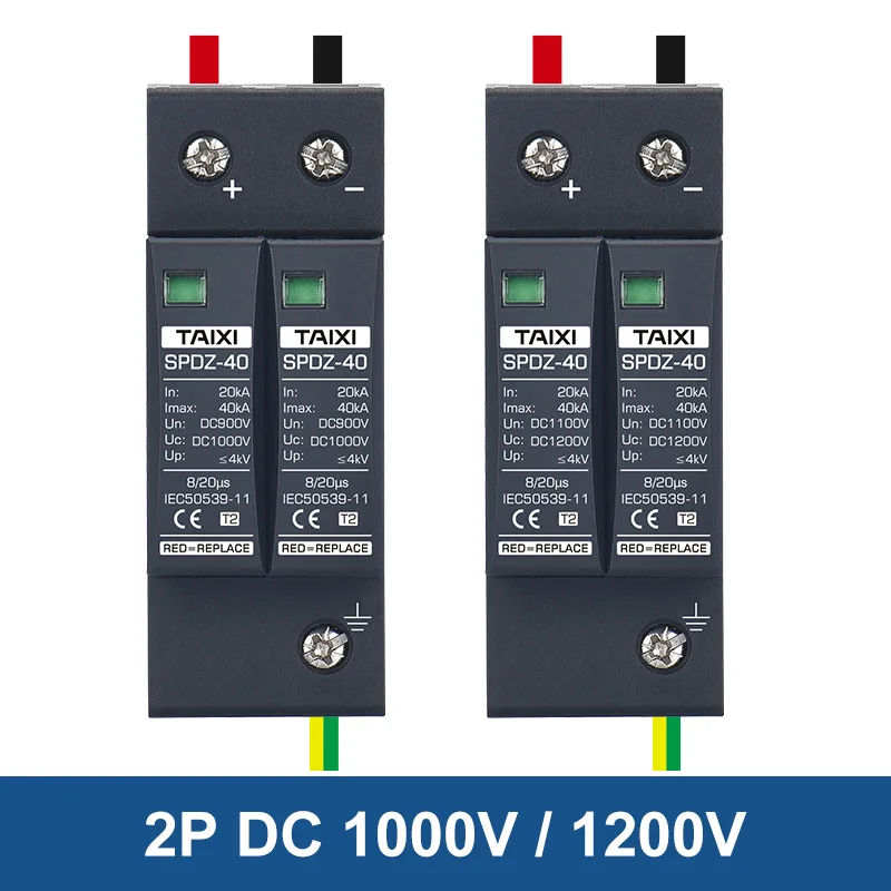 Фотогальванический DC SPD 2P/3P 12 В 24 в 48 500 690 800 1000 20 ка ~ 40 кА стабилизатор напряжения