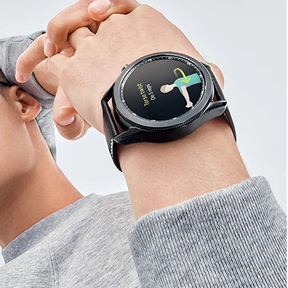 

For Galaxy Watch 3 Band 45mm 41mm Leather Strap 20 22mm for Galaxy Watch 46mm Active 2 Amamzfit Bip Gts Huawei Watch Gt 2e Bands