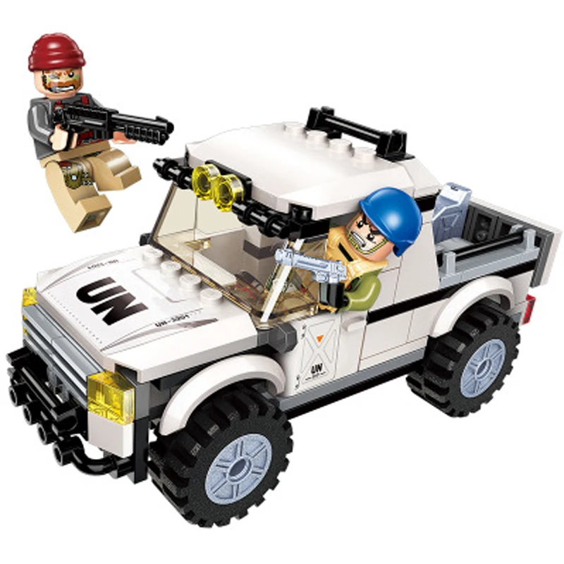 

Enlighten Building Block Peacekeeping Force 3201 Military Assembly Model Set 128Pcs 2 figures Educational Bricks Toy For Boy