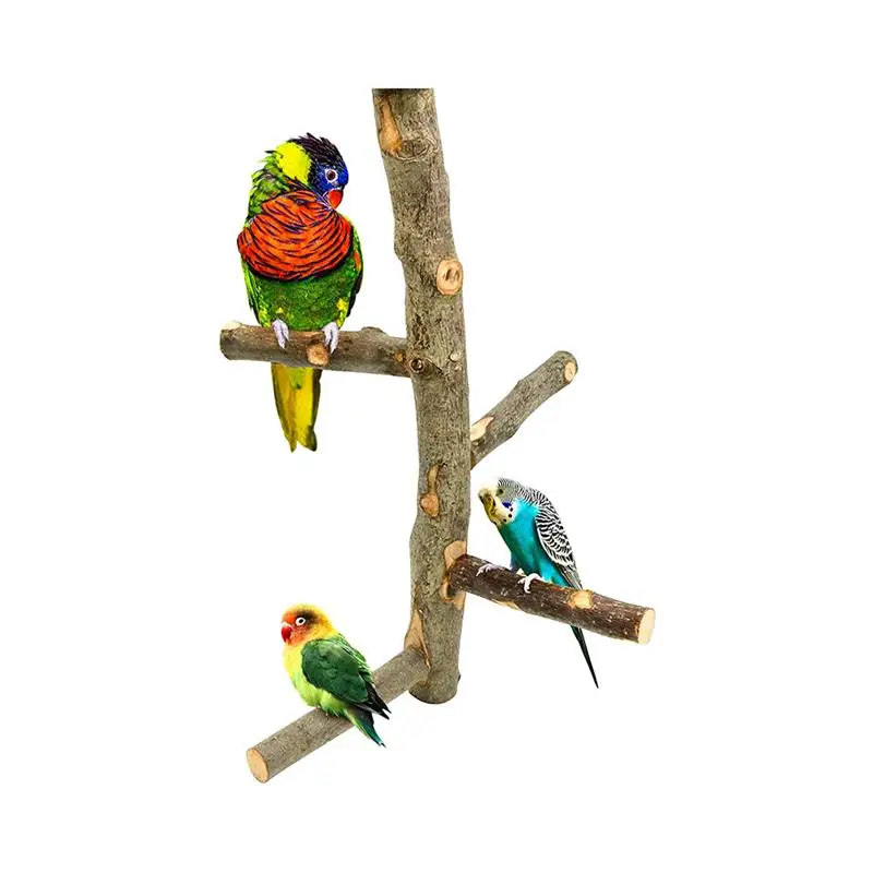 1PC Natural Wooden Parrot Toy Bird Color Beads Supplies Habitat Stand Hanging String Pet Cage | Дом и сад