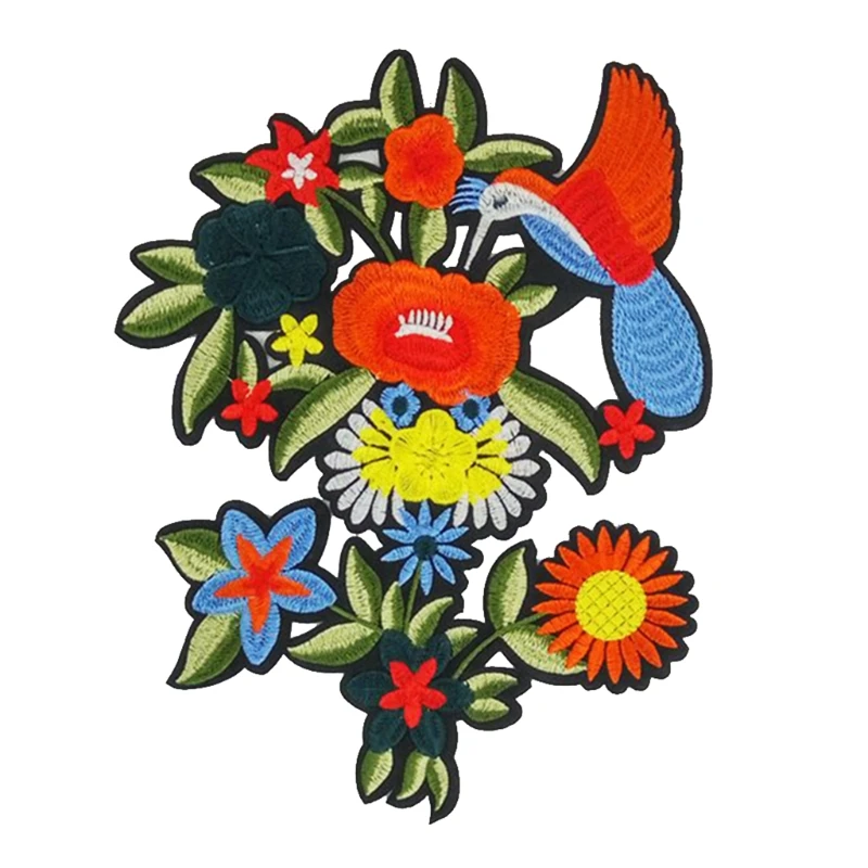 

В виде цветов и птиц-образным вышивальным знаком Утюг На пришить патч для одежды куртки джинсы колпаки для рюкзака