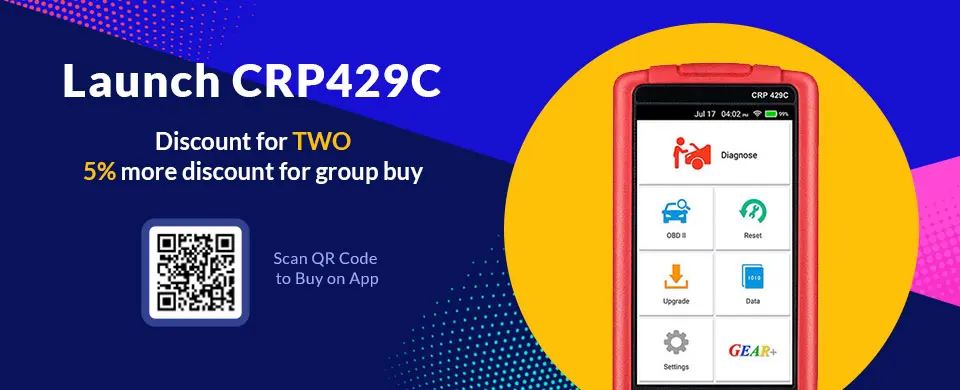 LAUNCH X431 CRP429C OBD2 код ридер Поддержка двигателя/ABS/Подушка безопасности/AT+ 11 сброс услуги CRP 429C Авто диагностический инструмент