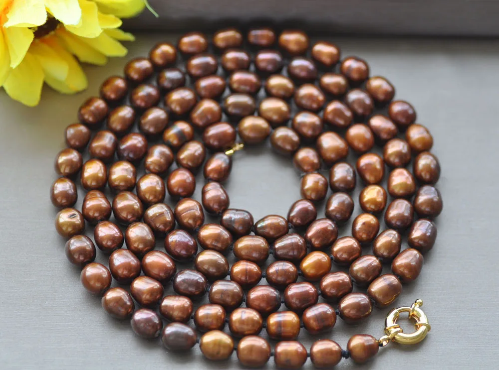 

Z10167 17"~100" 11mm Rice Freshwater Pearl Necklace