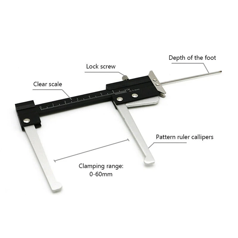 Дисковый тормозной ротор толщины суппорта 0-60 мм Калибр Gage микрометр