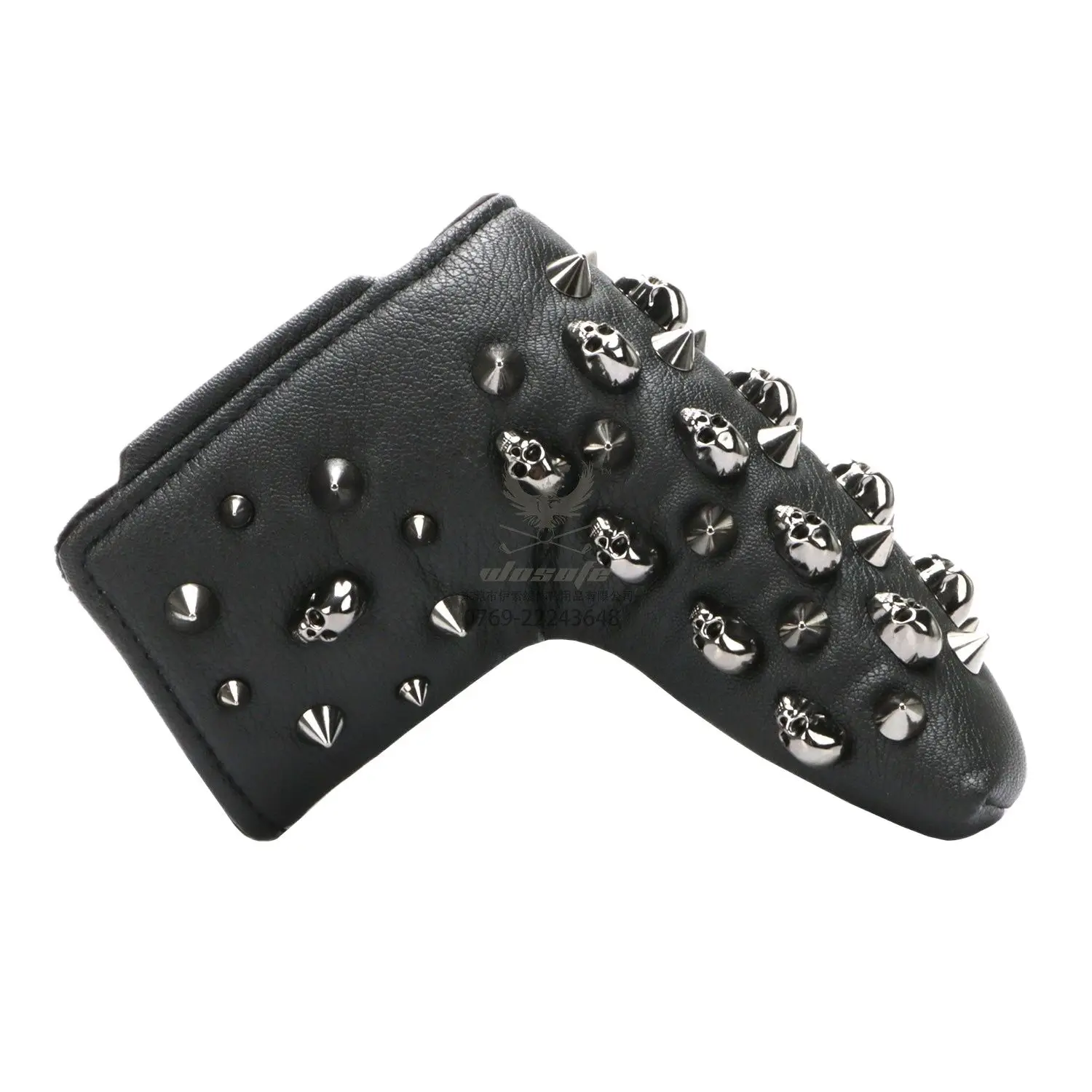 

Golf Putter Headcover Magnetic Closure Golf covers PU Leather With skull