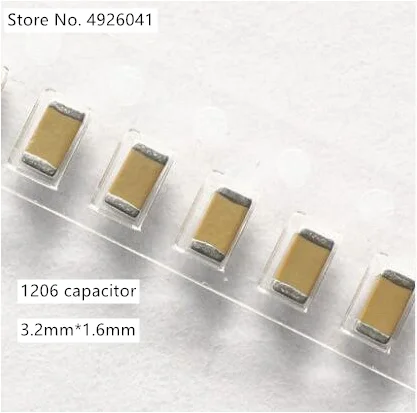 50 шт. 1206 высоковольтный SMD чип керамический конденсатор 100pF 470pF 1nF 2.2nF 3.3nF 4.7nF 10nF 1KV 2KV