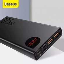 Baseus Power Bank 20000mAh 22.5W/65W Portable Battery Charger Powerbank Type C USB Fast Charger Power Bank For iPhone Huawei