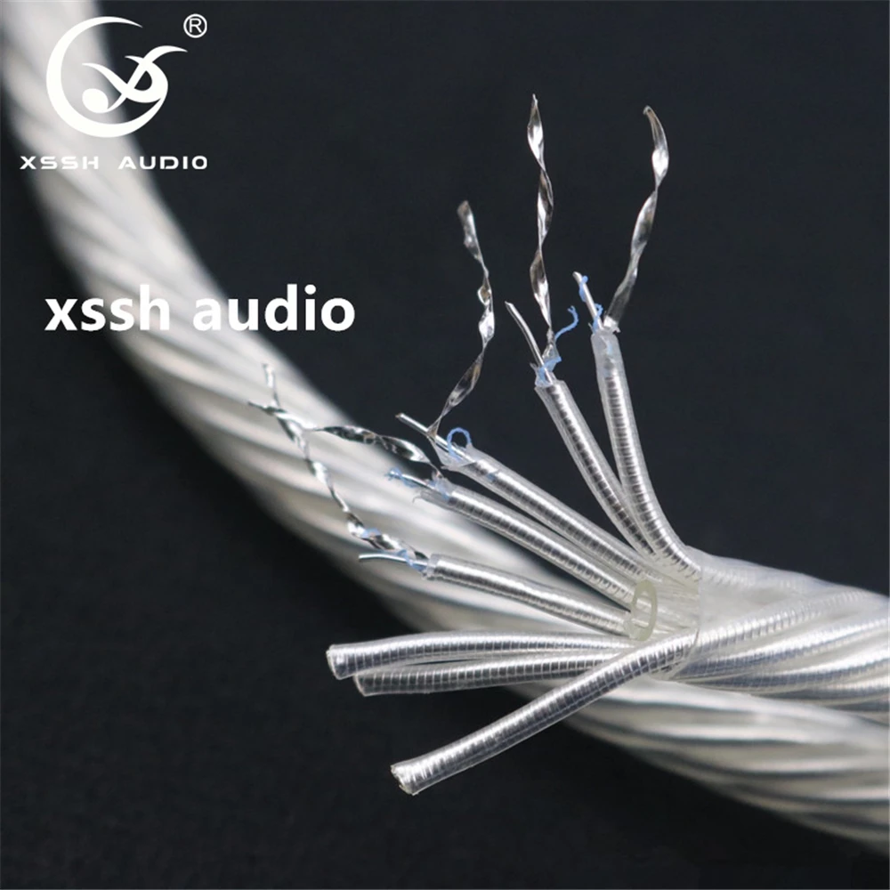 Кабель USB A-B типа папа Hi-Fi YIVIO 8 Core 7N OFC посеребренный экран 2 0 XSSH аудио USB3.0 HiFi кабель