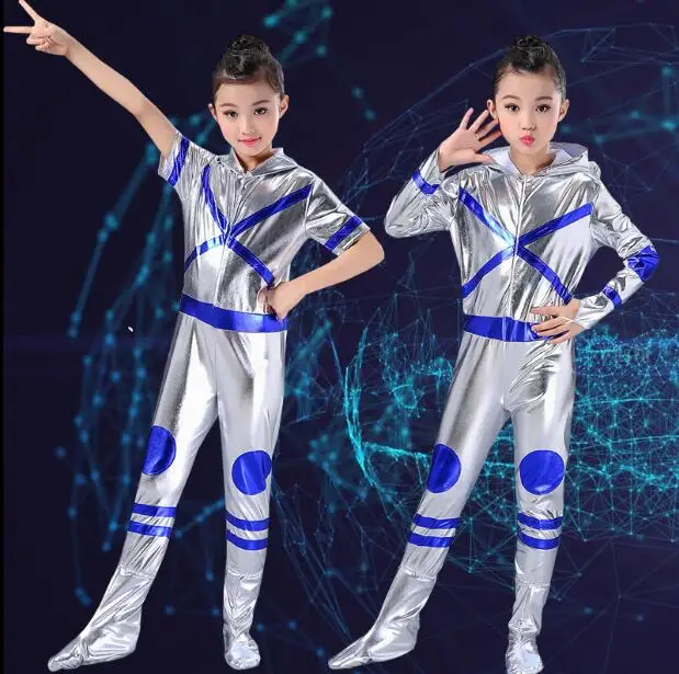 Высокое качество Детские вечерние Косплей Костюм Робота астронавт пространства