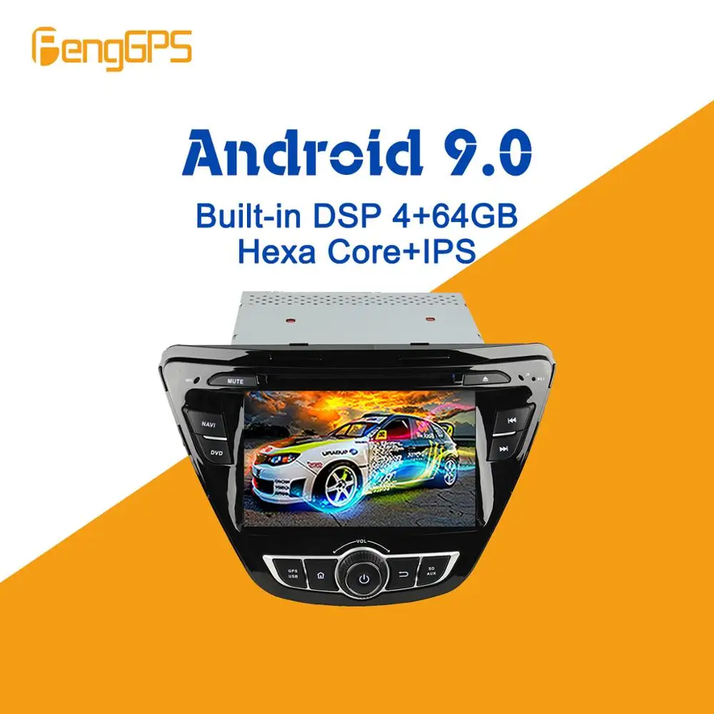 Автомобильный мультимедийный стерео плеер Android 9 0 PX6 DSP для HYUNDAI ELANTRA/AVANTE 2014 2015 DVD