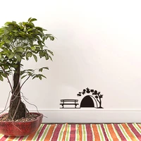 small mouse hole wall stickers door cupboard home decor art kids room decoration creative pvc carved stickers on the wall