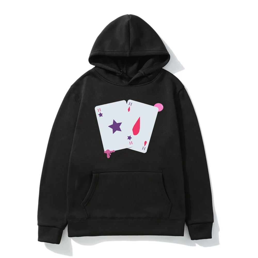 

Hiskoa Cards Graphic Print Sweatshirt Men's Basic 2021 Autumn/Winter New Hoodie Man Women College Street Fashion Hooded Sweater