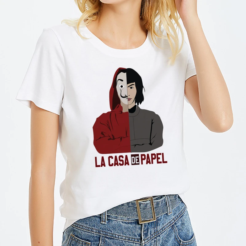 2019 новый летний T рубашка для Повседневное белый TopsTshirt вокруг драма США в