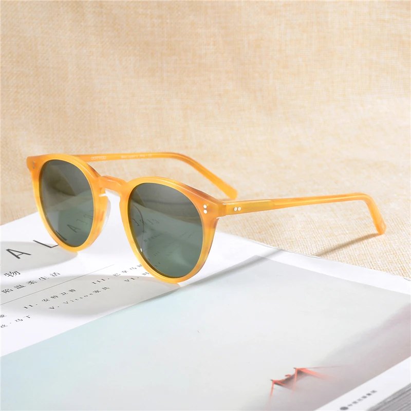 

Vintage Round Glasses O'malley Sunglasses Men Women Classic Brand Designer 2020 Celebrity Shades OV5183 Polarized Sun Glasses
