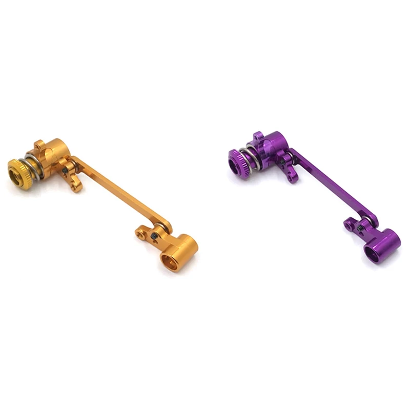

2 Set Steering Clutch Assembly Steering Servo Saver for WLtoys 144001 1/14 124018 124019 RC Car Parts, Purple & Yellow