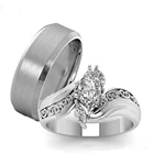 Парное кольцо Carofeez из нержавеющей стали, мужское кольцо, элегантное циркониевое женское мужское кольцо, обручальные кольца на День святого Валентина, подарок для любимого