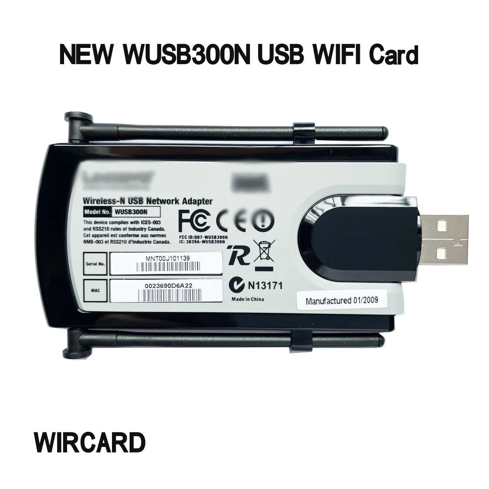 WIRCARD, новинка, USB Wi-Fi карта WUSB300N для ноутбука WinXP WIN7