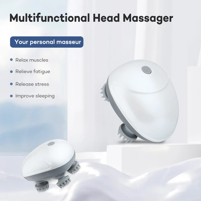 Head Massager Mini Rechargeable Massage Device Electric Scalp Dragon Claw Hand Multi-function Massager for Cats Pets Whole Body 1