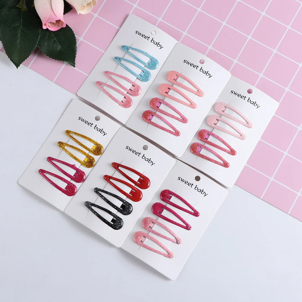 

24pcs Metal Snap Hair Clips Glitter Barrettes Hair Accessories for Babies Girls Toddlers Children Kids Teens