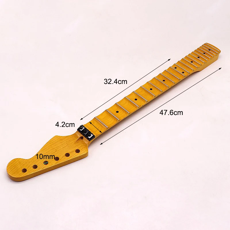 st elektrische gitarre neck hohe grade volle scalloped gitarre neck hochglanz kanada ahorn griffbrett 22 fret für ibz teile free global shipping