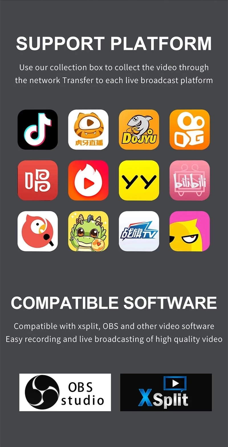 

4K Audio Video Capture Card USB 2.0 1080P Game Grabber HD Camera Video Recording Box for Youtube OBS Live Streaming TV Loop Out