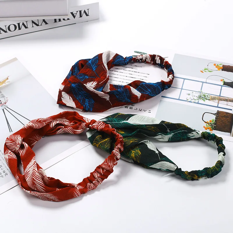 

2021 Lady Headdress Plaid Bow Headband Turban Elastic Headwear Head Wrap Women Hair Accessories for Women Striped Hair Bands