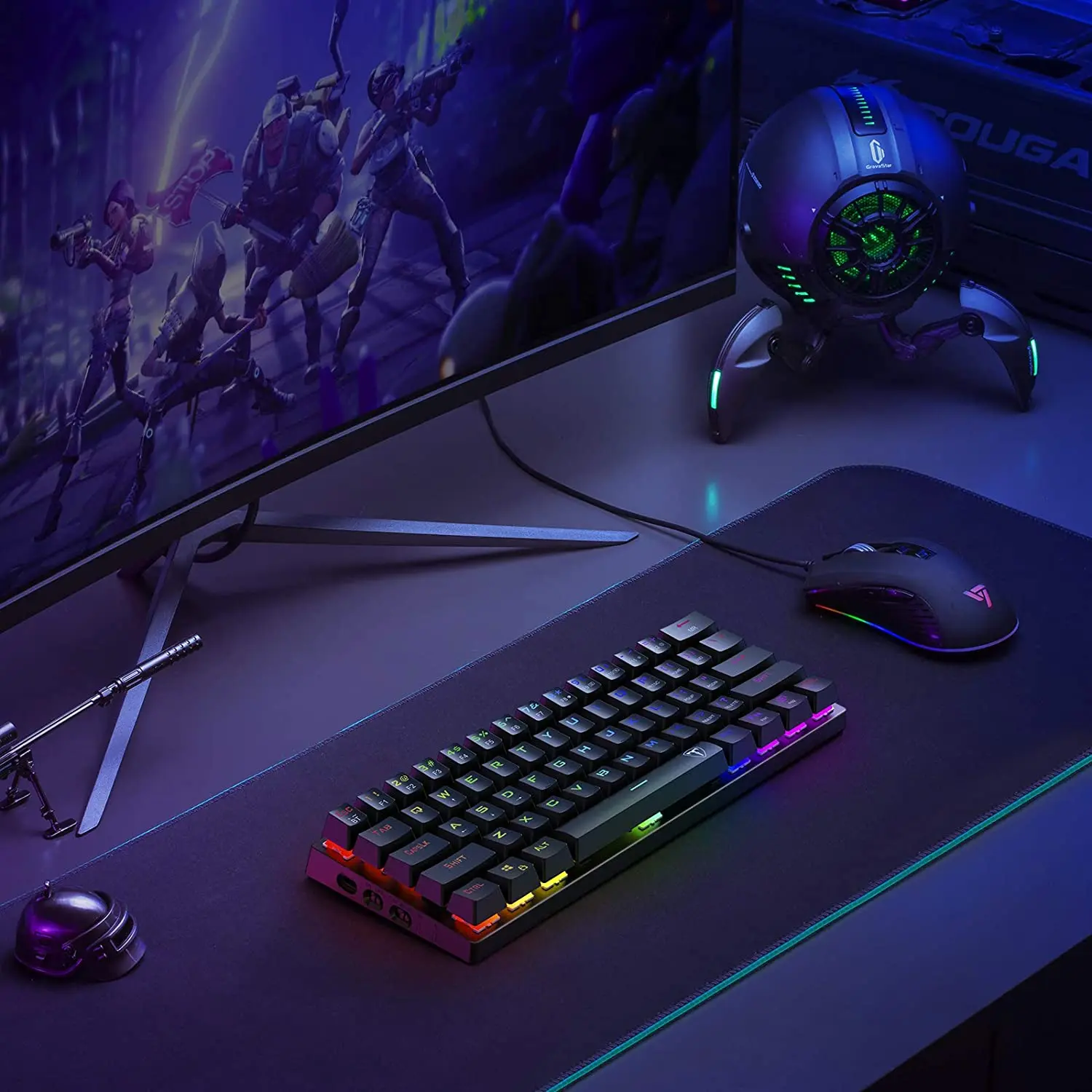VicTsing PC356 Wired Mechanical Gaming Keyboard RGB Rainbow Rechargeable Backlit Computer Keyboards for Tablet PC FPS Gamers | Компьютеры