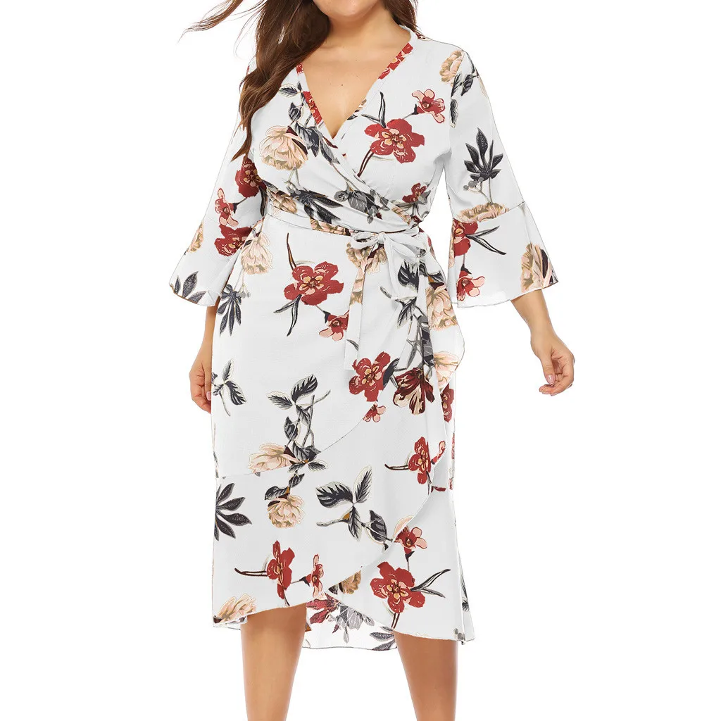 Высокое качество белое шифоновое платье 2020 женское летнее Повседневное размера