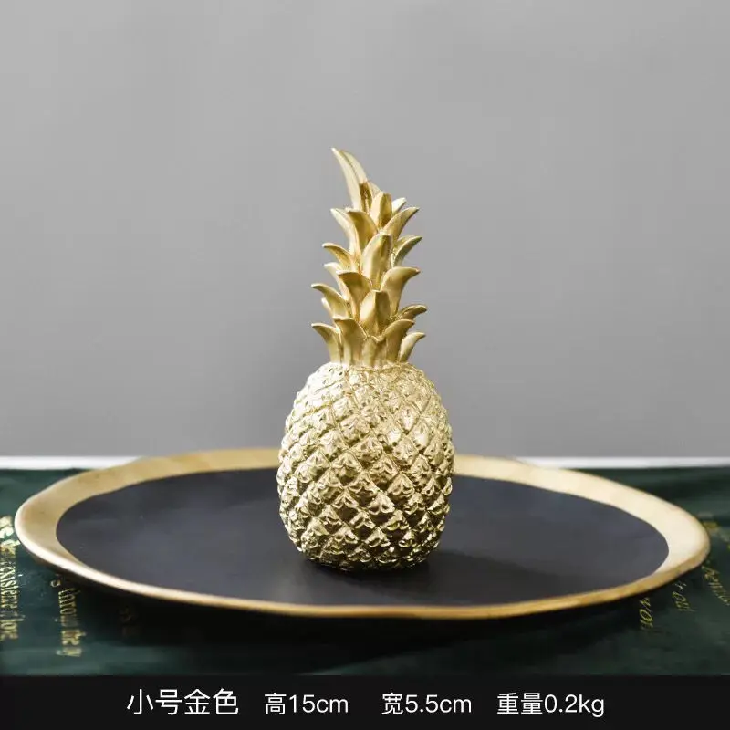 

Desktop Office Desk Decoration Pineapple Crafts Figurines Miniatures Ornament Home Creative Fruit Shape Wedding Gift Decor