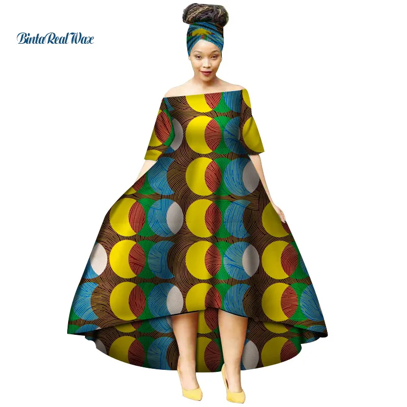 Модные летние африканские платья для женщин с восковым принтом и узором в виде